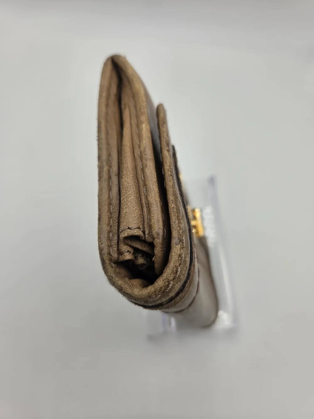 Authentic Chloe Preloved Marcie Calfskin Long Wallet In Camel/Nude Brown
